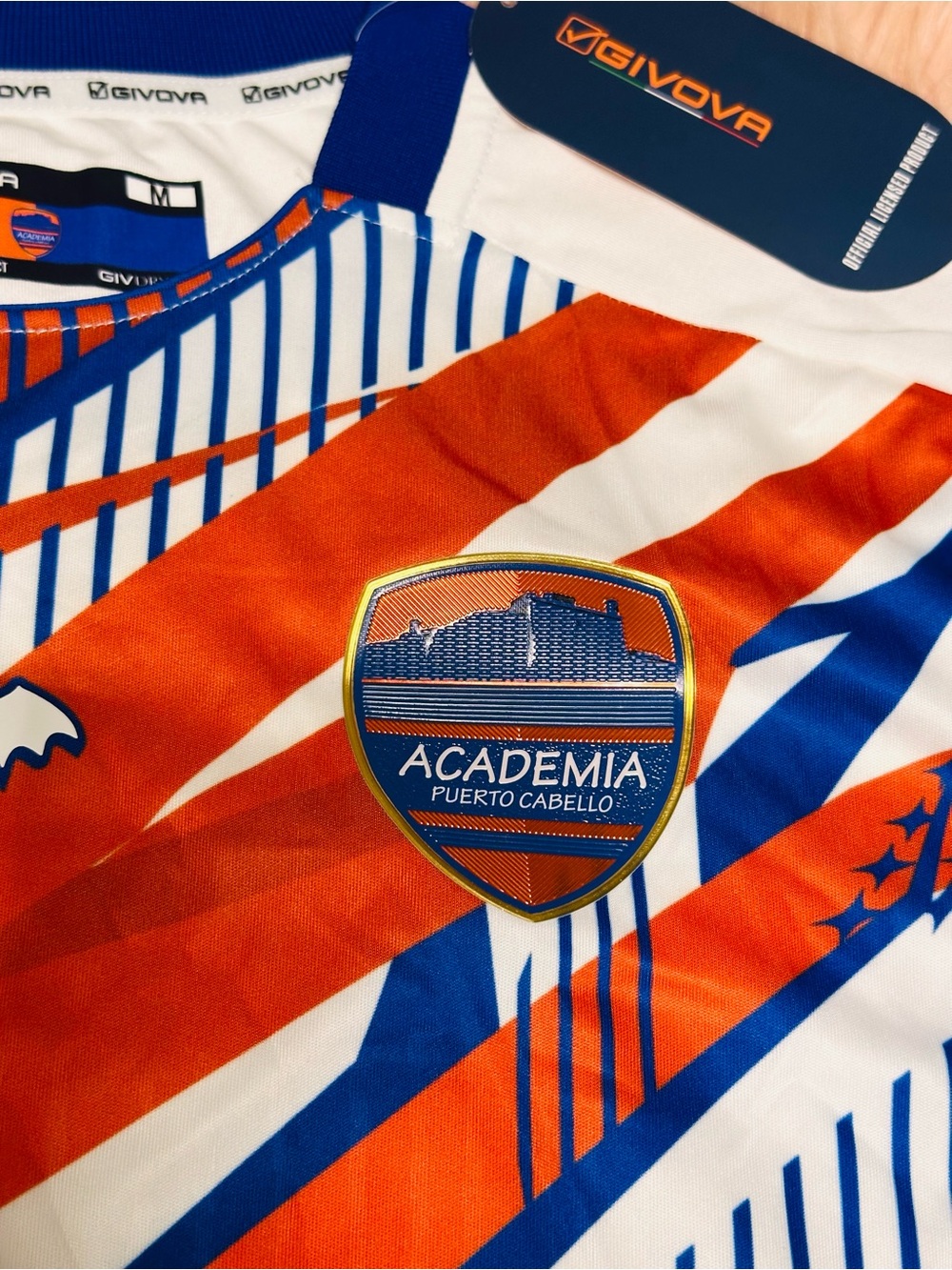 Men's White Athletic Jersey with Orange & Blue Graphic - Picture 2 of 10